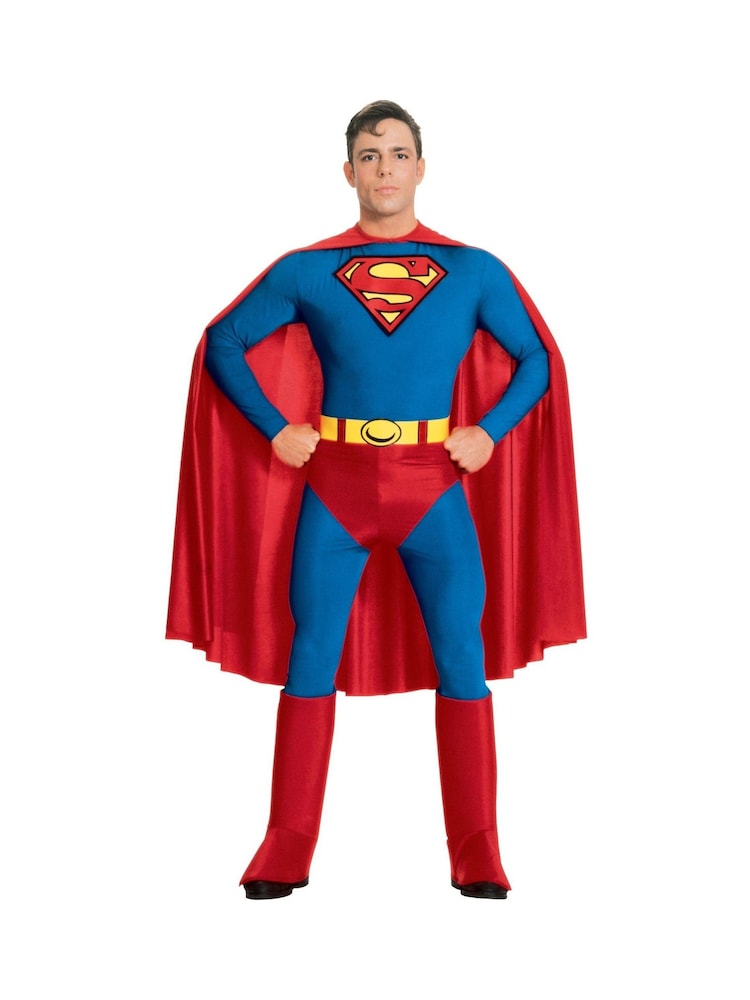 DC Blue/Red Adult Superman Fancy Costume Dress - Image 1 of 2 DC Blue/Red Adult Superman Fancy Costume Dress - Image 1 of 2