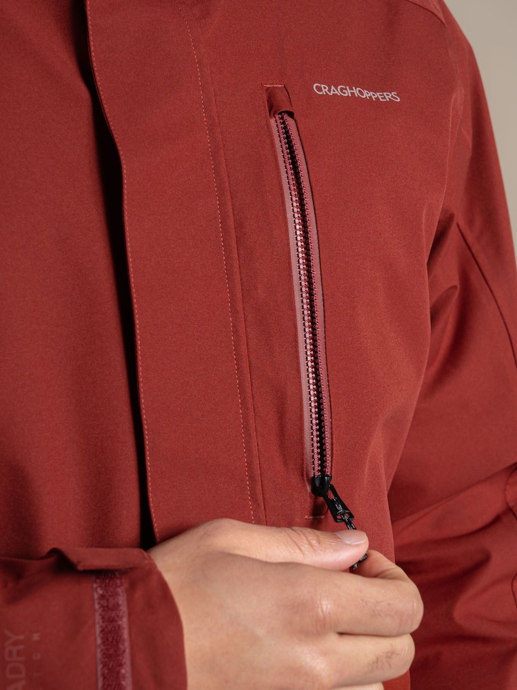 Craghoppers Red Lorton II Waterproof Jacket - Image 8 of 8