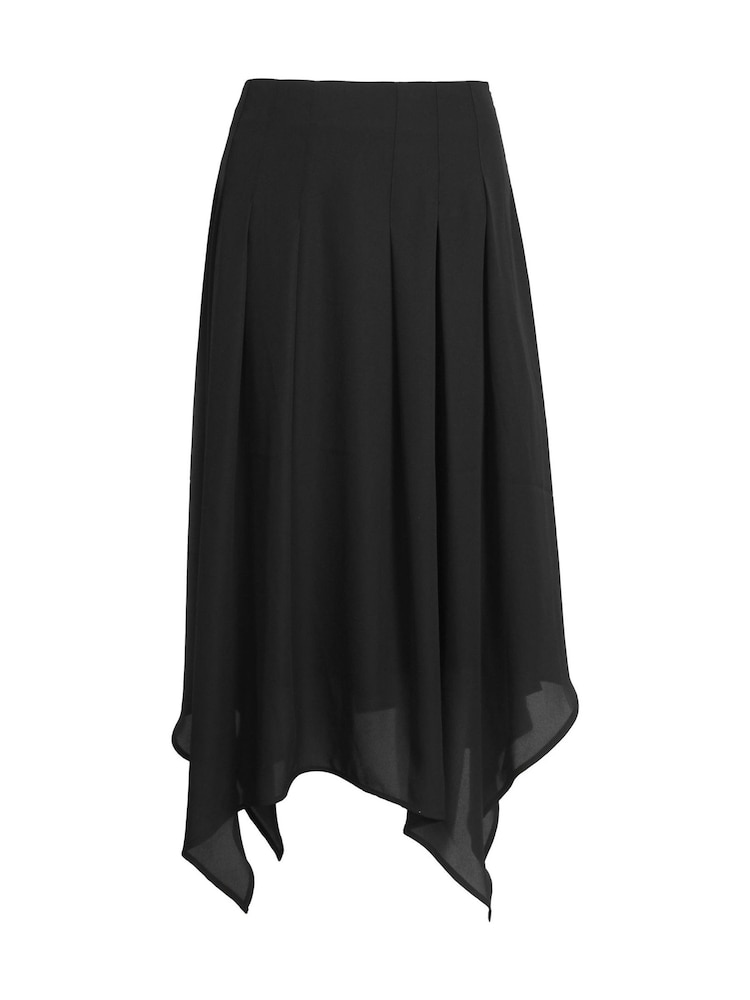 Amy Lynn Black Tilda Premium Chiffon Asymmetric Layered Midi Skirt - Image 6 of 6 Amy Lynn Black Tilda Premium Chiffon Asymmetric Layered Midi Skirt - Image 6 of 6