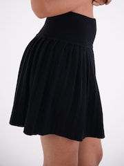 Amy Lynn Black Clemmie Pleated Knitted Mini Skirt - Image 8 of 11