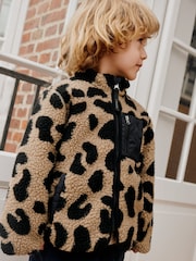 Liewood Nolan Pile Jacket Brown Fleece - Image 1 of 5