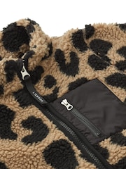 Liewood Nolan Pile Jacket Brown Fleece - Image 4 of 5