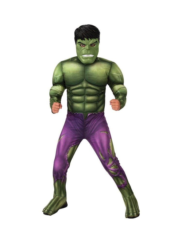 Marvel Green Hulk 3D Muscle Fancy Dress Costume - Image 1 of 1
