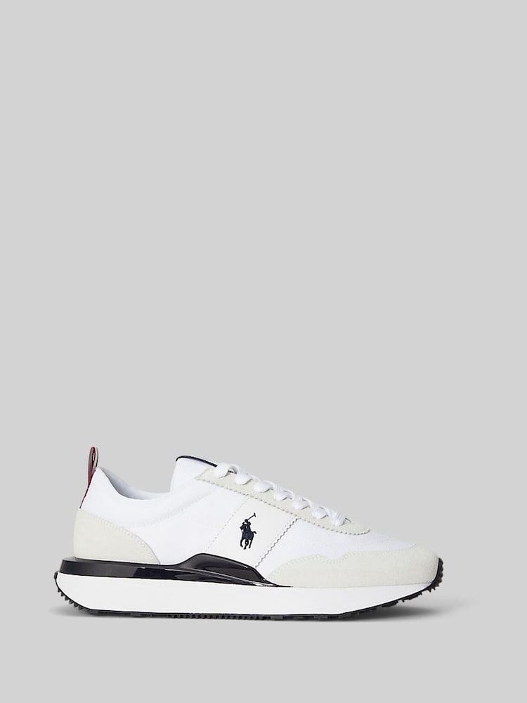 Polo Ralph Lauren White Train 89 Suede Sports Trainers - Image 1 of 4 Polo Ralph Lauren White Train 89 Suede Sports Trainers - Image 1 of 4