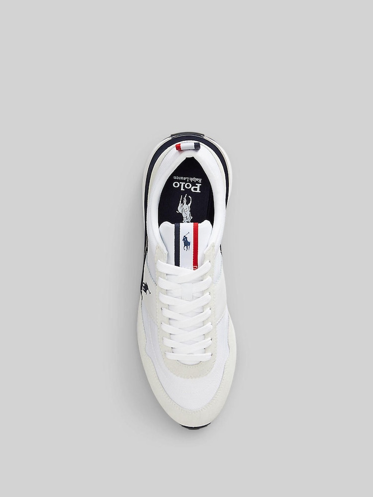 Polo Ralph Lauren White Train 89 Suede Sports Trainers - Image 4 of 4 Polo Ralph Lauren White Train 89 Suede Sports Trainers - Image 4 of 4