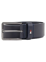 Tommy Hilfiger Blue Enamel Flag Leather Belt - Image 1 of 4