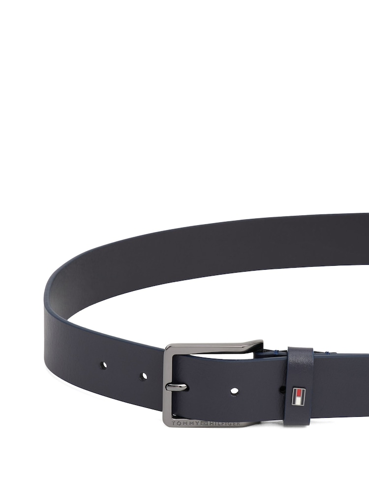 Tommy Hilfiger Blue Enamel Flag Leather Belt - Image 2 of 4 Tommy Hilfiger Blue Enamel Flag Leather Belt - Image 2 of 4
