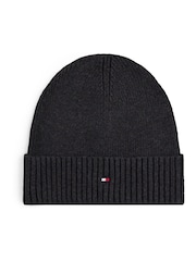 Tommy Hilfiger Grey Cotton Cashmere Beanie - Image 1 of 5