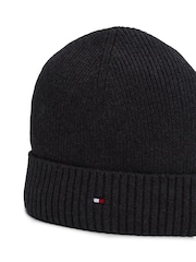 Tommy Hilfiger Grey Cotton Cashmere Beanie - Image 4 of 5