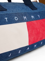 Tommy Hilfiger Blue Archive Denim Duffel Bag - Image 5 of 5