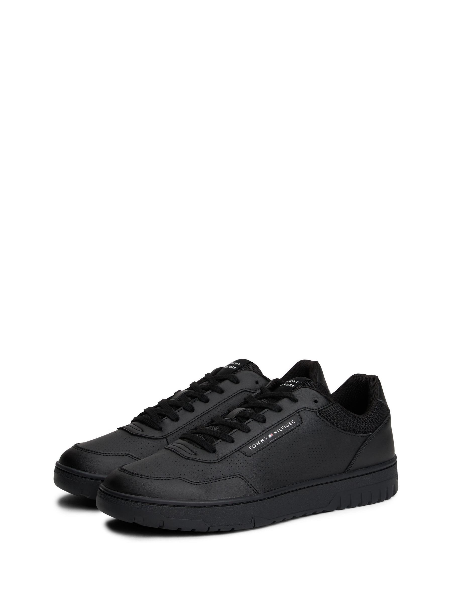 Buy Tommy Hilfiger Black Cleat Basketball Trainers With Leather