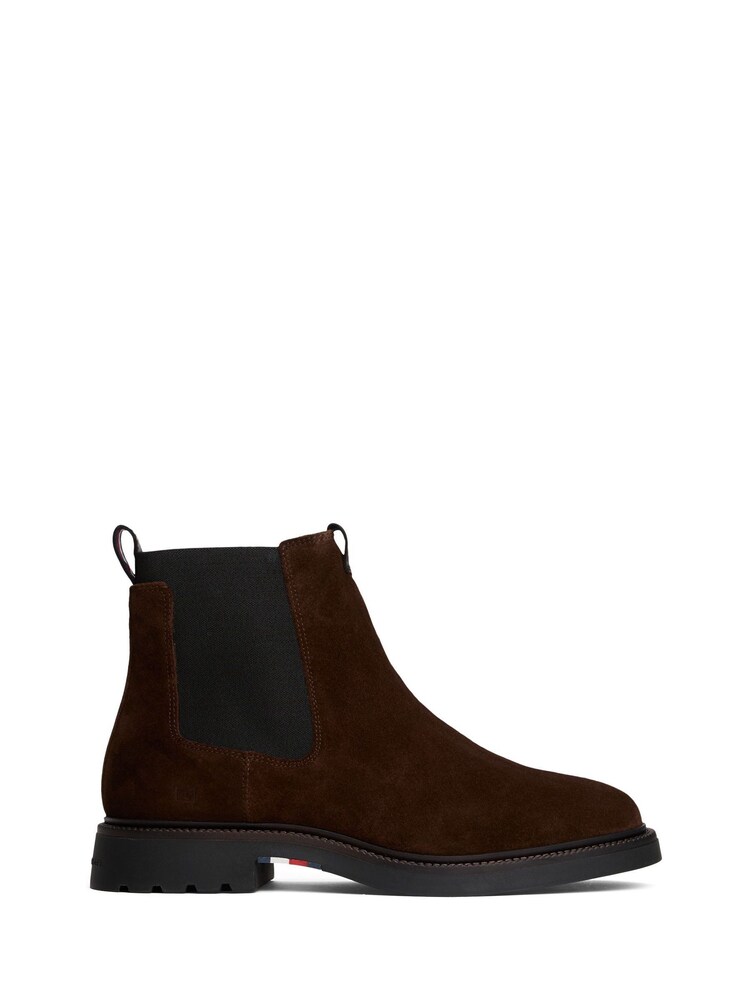 Tommy Hilfiger Brown Lightweight Suede Chelsea Boots - Image 1 of 6 Tommy Hilfiger Brown Lightweight Suede Chelsea Boots - Image 1 of 6