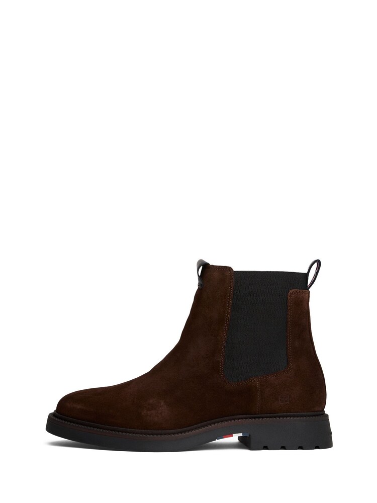 Tommy Hilfiger Brown Lightweight Suede Chelsea Boots - Image 2 of 6 Tommy Hilfiger Brown Lightweight Suede Chelsea Boots - Image 2 of 6