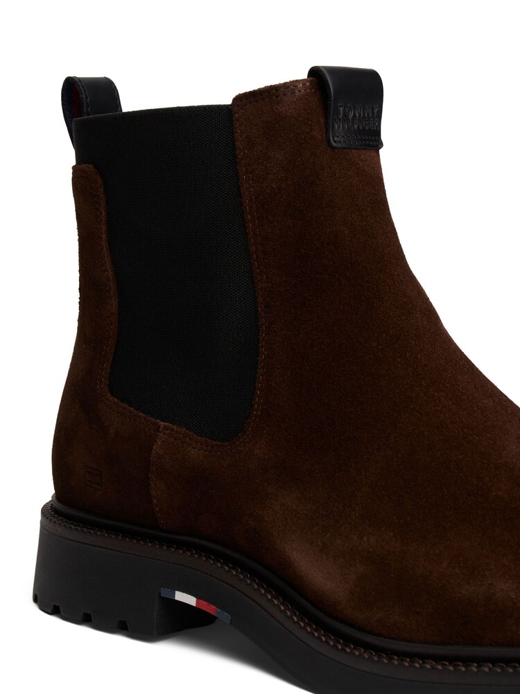 Tommy Hilfiger Brown Lightweight Suede Chelsea Boots - Image 6 of 6 Tommy Hilfiger Brown Lightweight Suede Chelsea Boots - Image 6 of 6