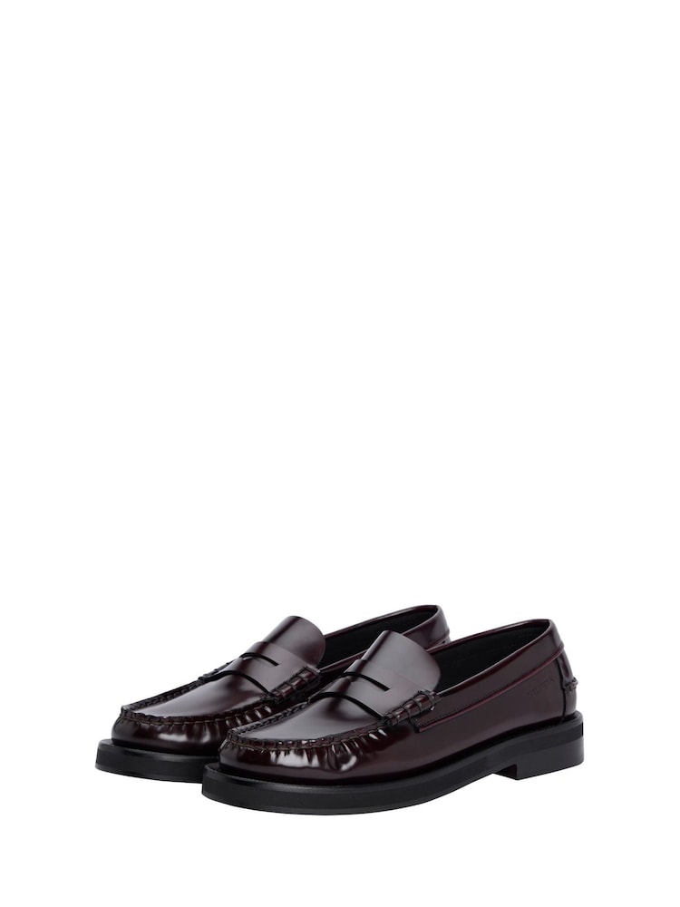Tommy Hilfiger Leather Embossed Logo Loafers - صورة 2 من 4 Tommy Hilfiger Leather Embossed Logo Loafers - صورة 2 من 4