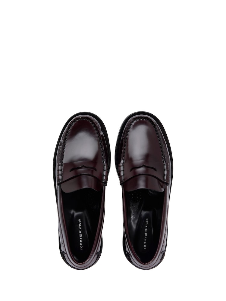 Tommy Hilfiger Leather Embossed Logo Loafers - صورة 4 من 4 Tommy Hilfiger Leather Embossed Logo Loafers - صورة 4 من 4