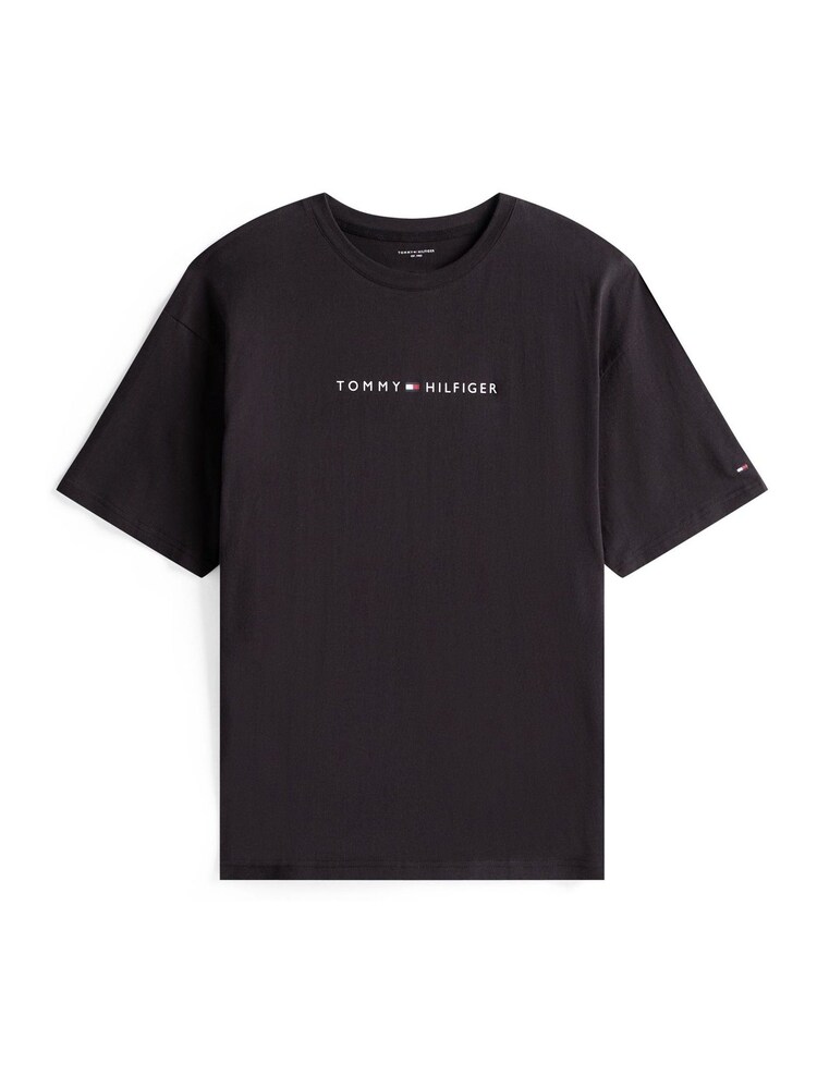 Tommy Hilfiger Black Original Logo Lounge T-Shirt - Image 5 of 5
