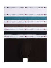Tommy Hilfiger Green 5-Pack Signature Logo Waistband Trunks - Image 1 of 6