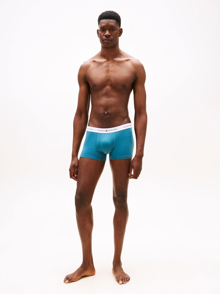 Tommy Hilfiger Green 5-Pack Signature Logo Waistband Trunks - Image 2 of 6