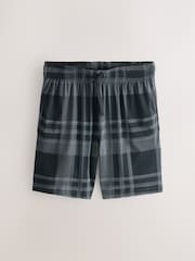 Black/Navy Blue Jersey Check Short Sleeve Pyjamas Set 3 Pack - Image 6 of 12