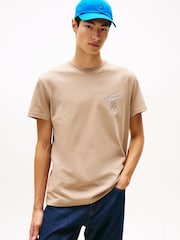 Tommy Jeans Brown Signature Back Logo Jersey T-Shirt - Image 1 of 5