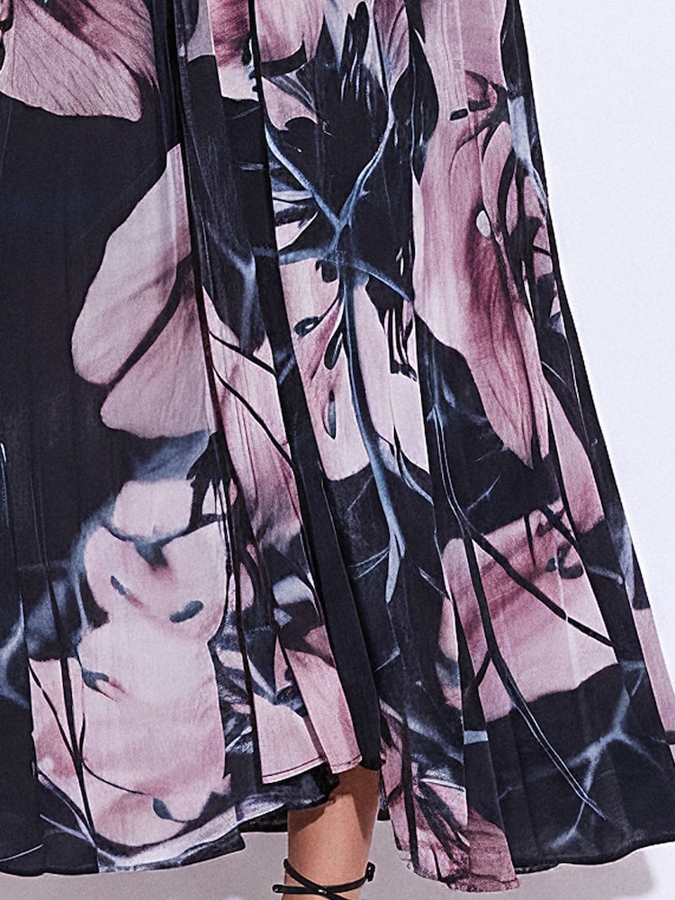 Religion Black Florence Wrap Maxi Dress With Full Skirt In Dark Floral - Image 5 of 5 Religion Black Florence Wrap Maxi Dress With Full Skirt In Dark Floral - Image 5 of 5