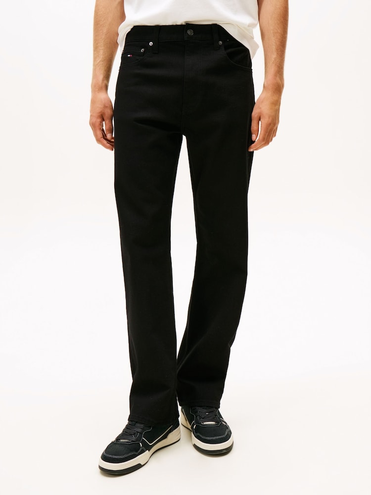 Tommy Jeans Black Otis Overdyed Black Straight Leg Jeans - Image 1 of 5