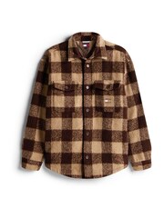 Tommy Jeans Brown Flannel Check Oversized Fit Overshirt - Image 5 of 5