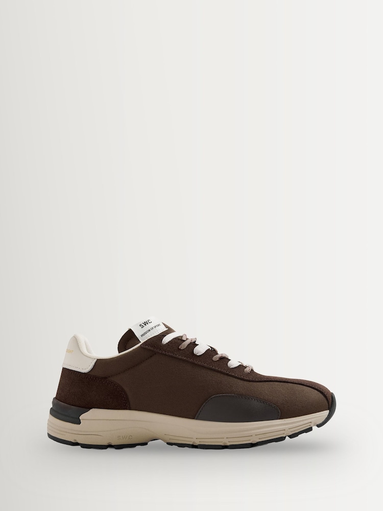 Stepney Workers Club Dark Brown Legion Trainers - Image 2 of 6