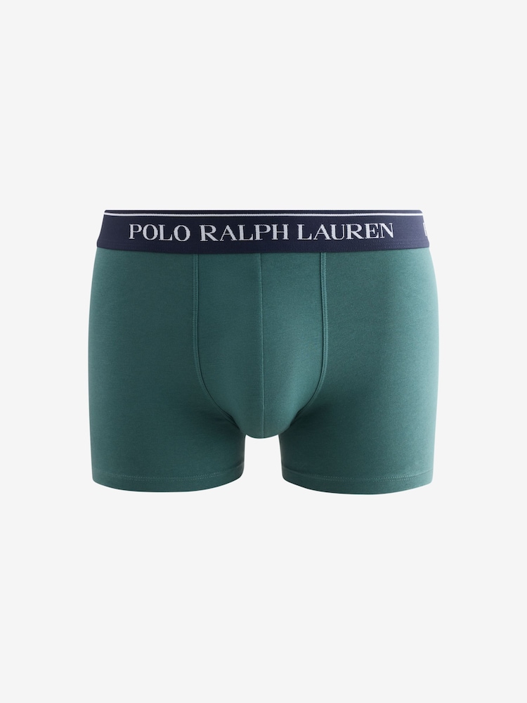 Polo Ralph Lauren Green Cotton Stretch Boxers 5 Pack - Image 2 of 6 Polo Ralph Lauren Green Cotton Stretch Boxers 5 Pack - Image 2 of 6
