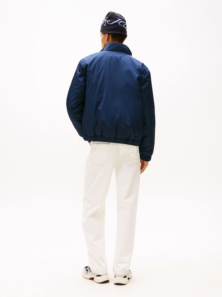 Tommy Jeans Blue Water Repellent Relaxed Padded Jacket - Image 2 of 5
