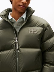 Tommy Jeans Green Water Repellent Ripstop Alaska Puffer Jacket - Image 4 of 5