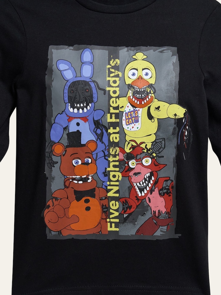 Brand Threads Black Five Nights At Freddys Pyjamas Set - Image 7 of 7 Brand Threads Black Five Nights At Freddys Pyjamas Set - Image 7 of 7