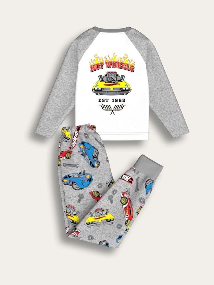 Brand Threads Black Hot Wheels Pyjamas Set - Image 2 of 2 Brand Threads Black Hot Wheels Pyjamas Set - Image 2 of 2