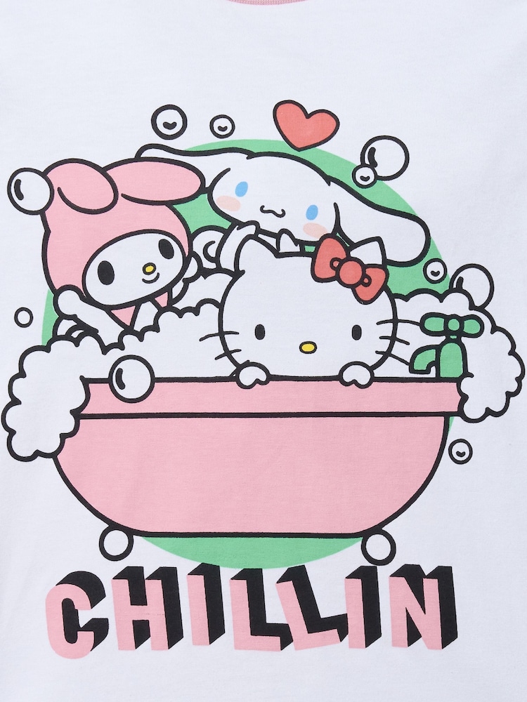 Brand Threads Pink Girls Hello Kitty Pyjamas Set - Image 3 of 3 Brand Threads Pink Girls Hello Kitty Pyjamas Set - Image 3 of 3