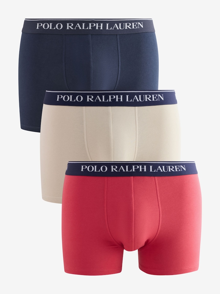 Polo Ralph Lauren Red Cotton Stretch Boxers 3 Pack - Image 1 of 4 Polo Ralph Lauren Red Cotton Stretch Boxers 3 Pack - Image 1 of 4