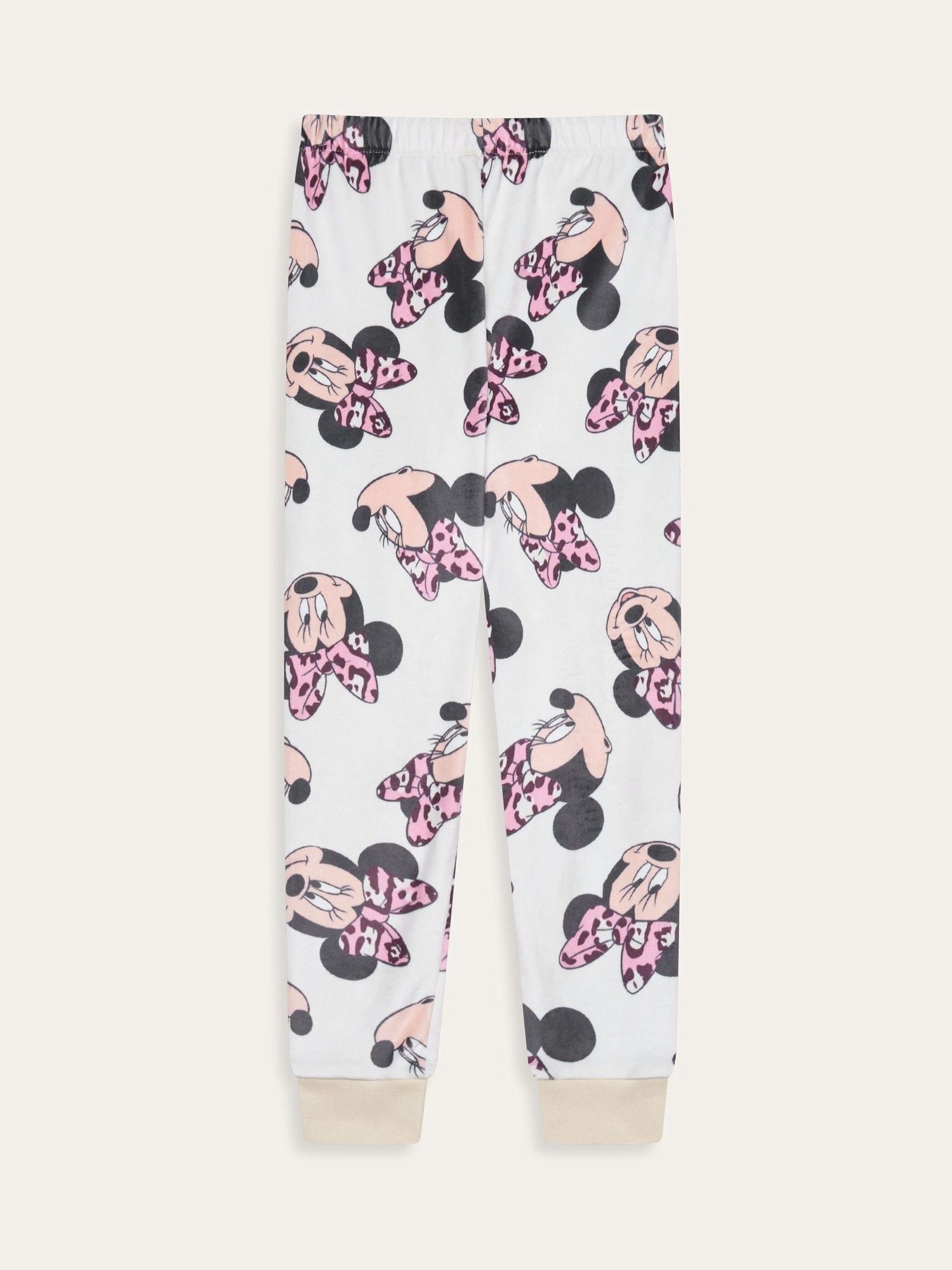 Buy Brand Threads Natural Disney Minnie Mouse Fleece Pyjamas Set