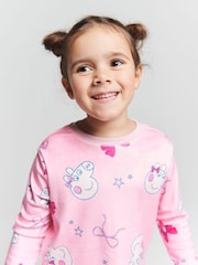 Brand Threads Pink Peppa Pig Fleece Pyjamas Set - Image 4 of 7
