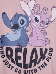 Brand Threads Pink Ladies Disney Stitch Pyjamas Set - Image 10 of 10