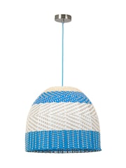 Designers Guild Cobalt Brera Rattan Ceiling Pendant - Image 5 of 5