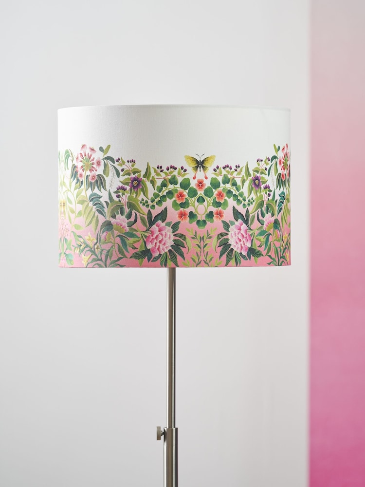 Designers Guild Fuchsia Ikebana Drum Shade - Image 1 of 4 Designers Guild Fuchsia Ikebana Drum Shade - Image 1 of 4