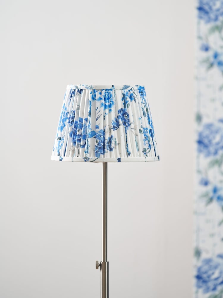 Designers Guild Cobalt Kyoto Flower Pleated Shade - Image 1 of 4