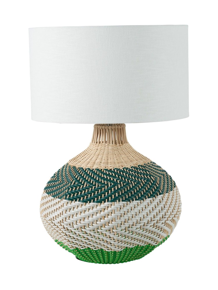 Designers Guild Emerald Brera Rattan Table Lamp - Image 5 of 5 Designers Guild Emerald Brera Rattan Table Lamp - Image 5 of 5