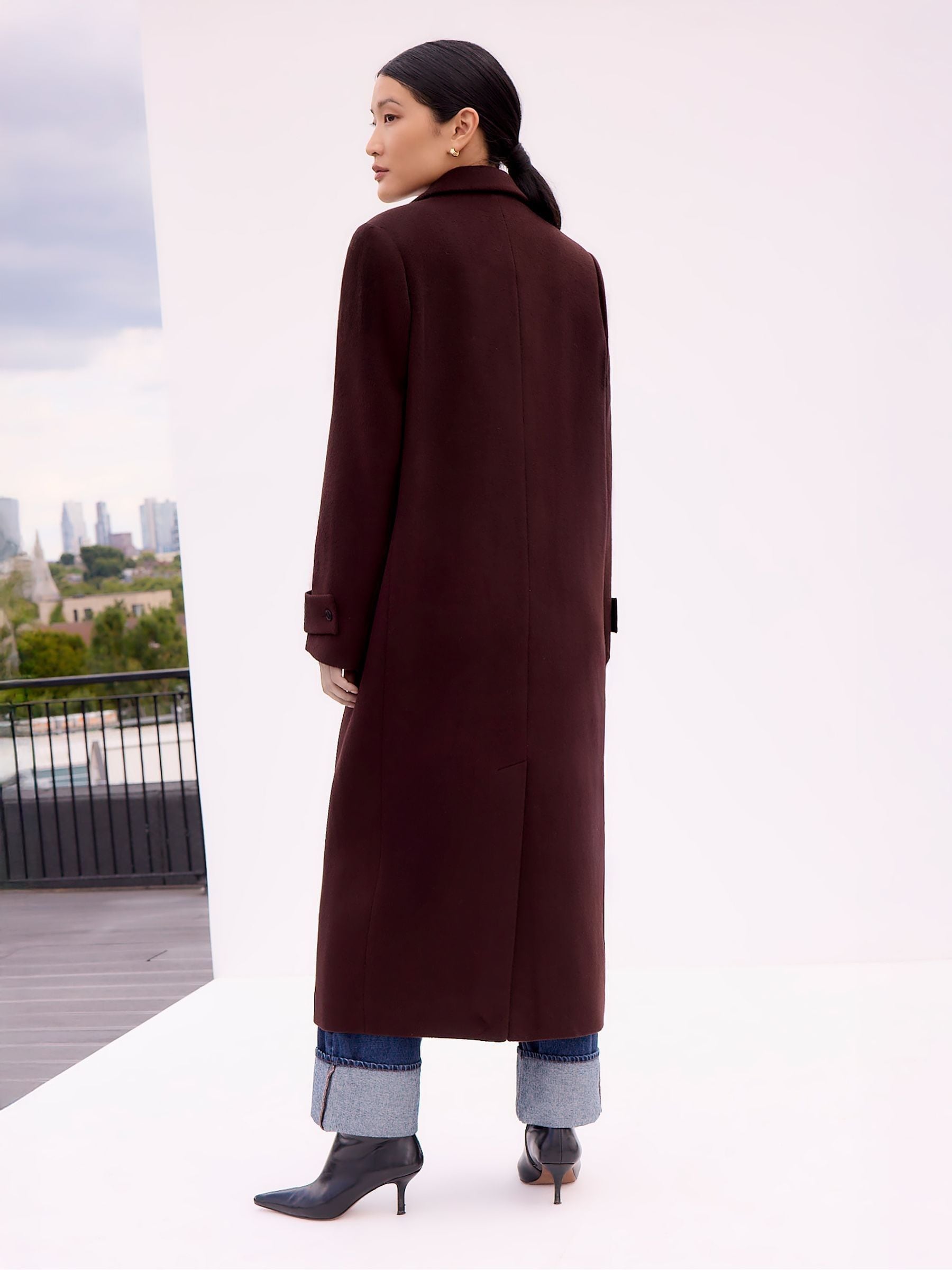 Buy Ro&Zo Brown Brown Wool Blend Oversized Coat from Next Georgia