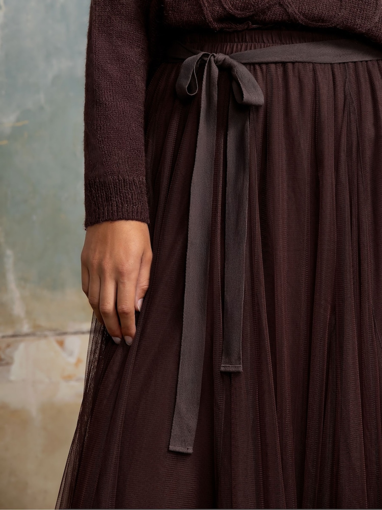 Ro&Zo Brown Tulle Godet Skirt - Image 3 of 3