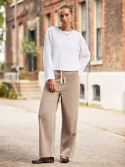 Ro&Zo White Ultimate Pure Cotton Long Sleeve T-Shirt - Image 1 of 3