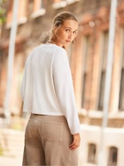 Ro&Zo White Ultimate Pure Cotton Long Sleeve T-Shirt - Image 3 of 3