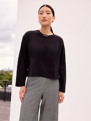 Ro&Zo Black Ultimate Pure Cotton Long Sleeve T-Shirt - Image 2 of 3