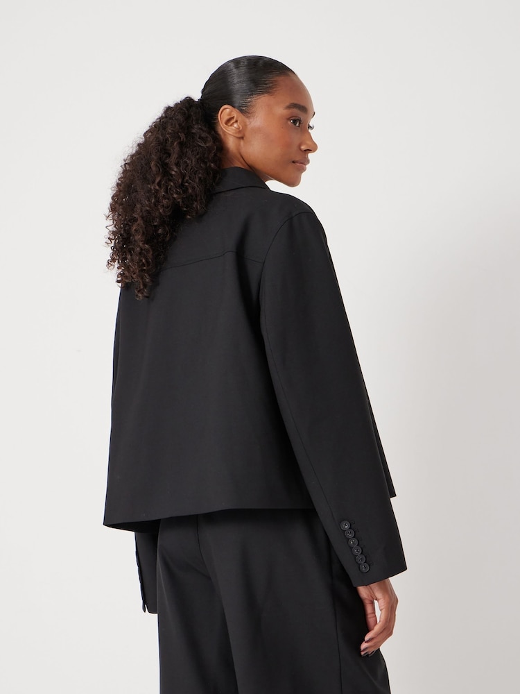Hush Black Wool Blend Jacket - Image 2 of 5 Hush Black Wool Blend Jacket - Image 2 of 5