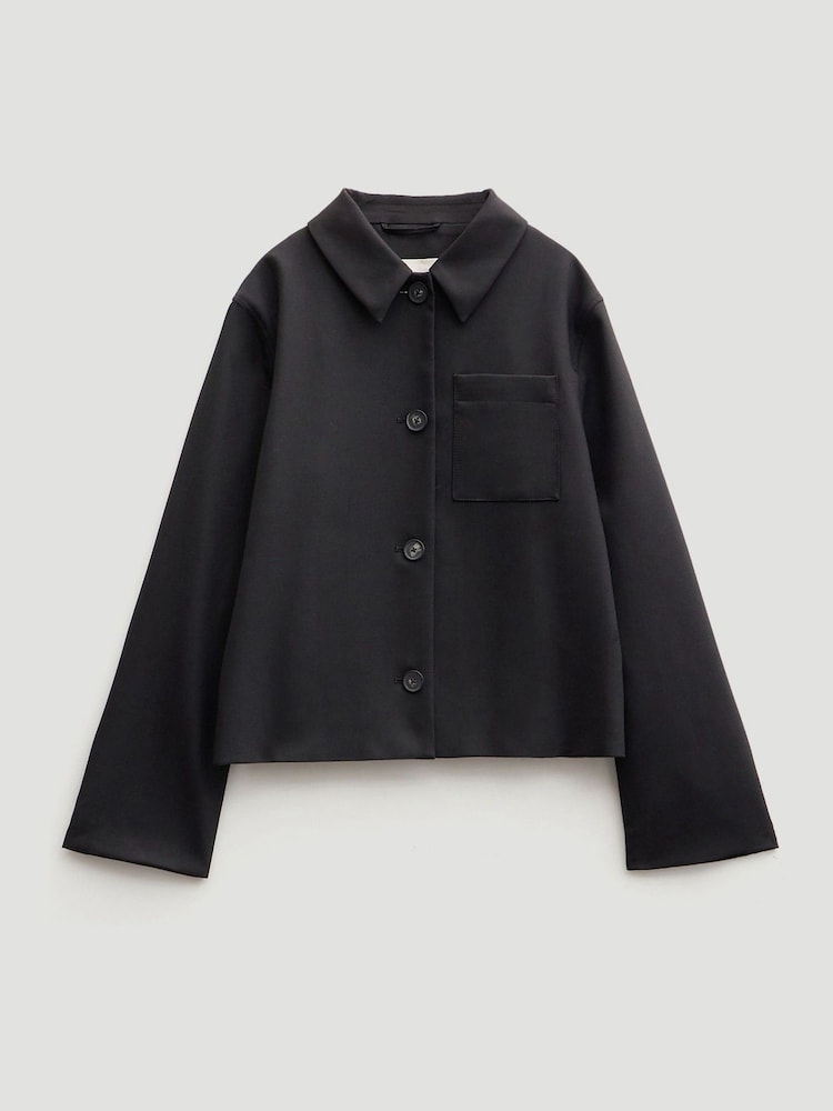 Hush Black Wool Blend Jacket - Image 5 of 5 Hush Black Wool Blend Jacket - Image 5 of 5